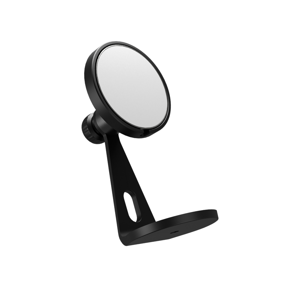 Magnetic smartphone mount with MagSafe compatibility and 360° flexibility.