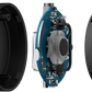 Compact wireless Bluetooth mic with internal circuit board and clip-on design components shown separately