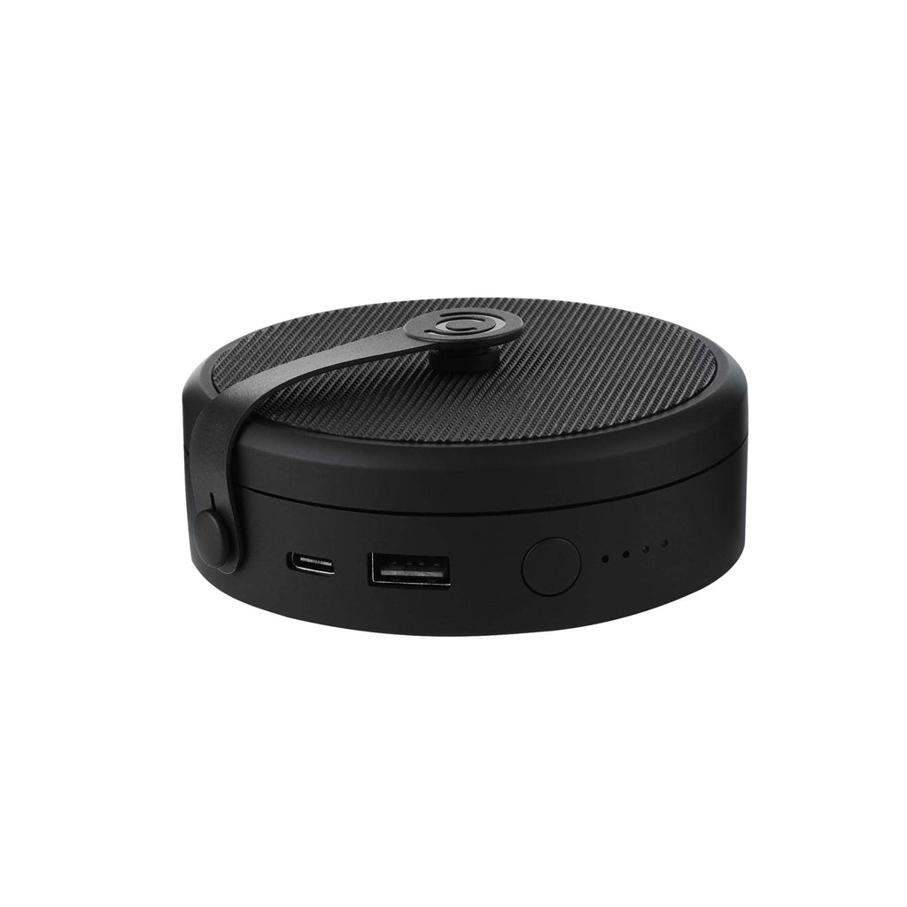 Power Bank 9000 mAh with dual USB ports, fast charging, and compatibility with Pivo Pod and tripod setup.
