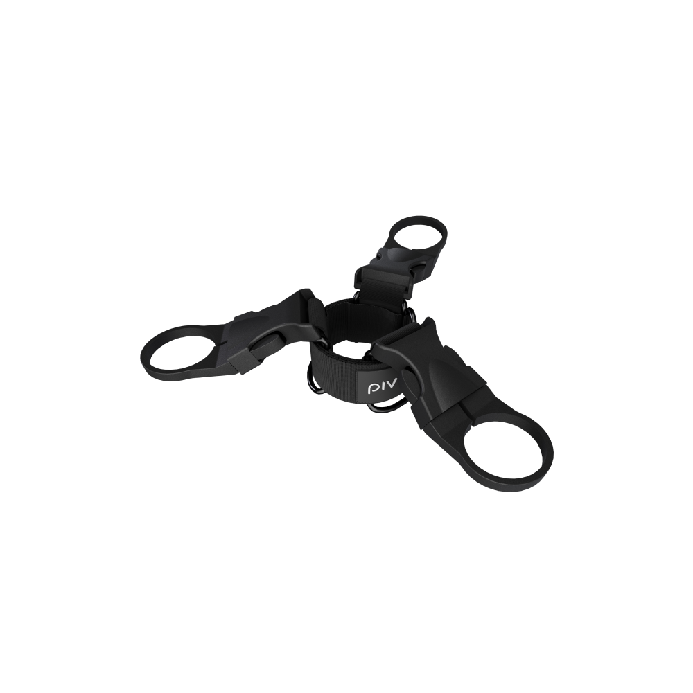Pivo Tripod Weight with black flexible Polypropylene design and secure Velcro straps.